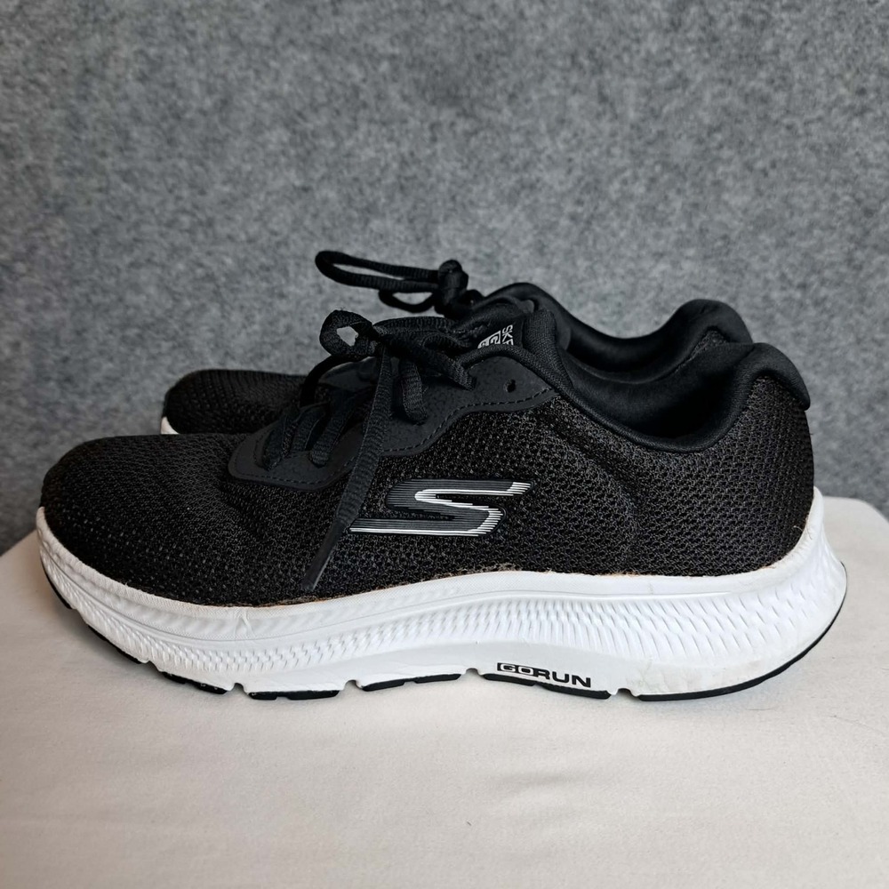 Skechers GOrun Consistent 2.0 Black White Running Shoes 128605 Womens 7.5